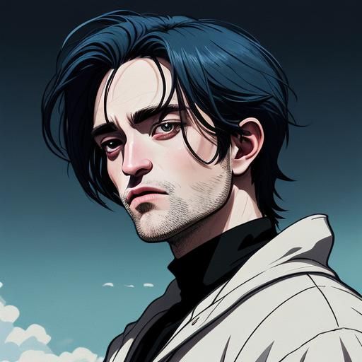 Anime Portrait of Man on Cliff Edge