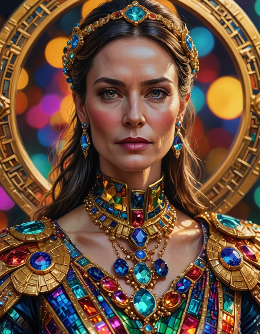 Female President Portrait with Futuristic Jewelry