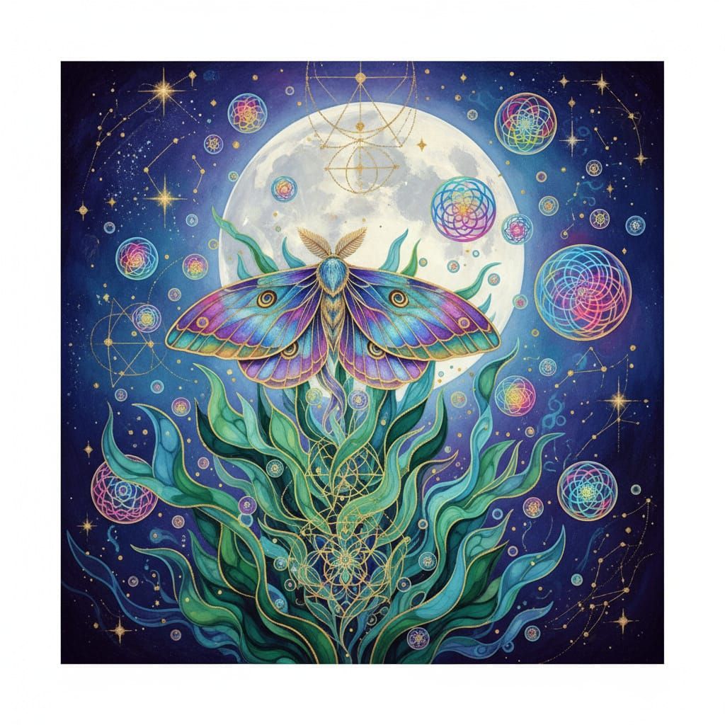 Intricately detailed alcohol ink illustration, a luminescent...