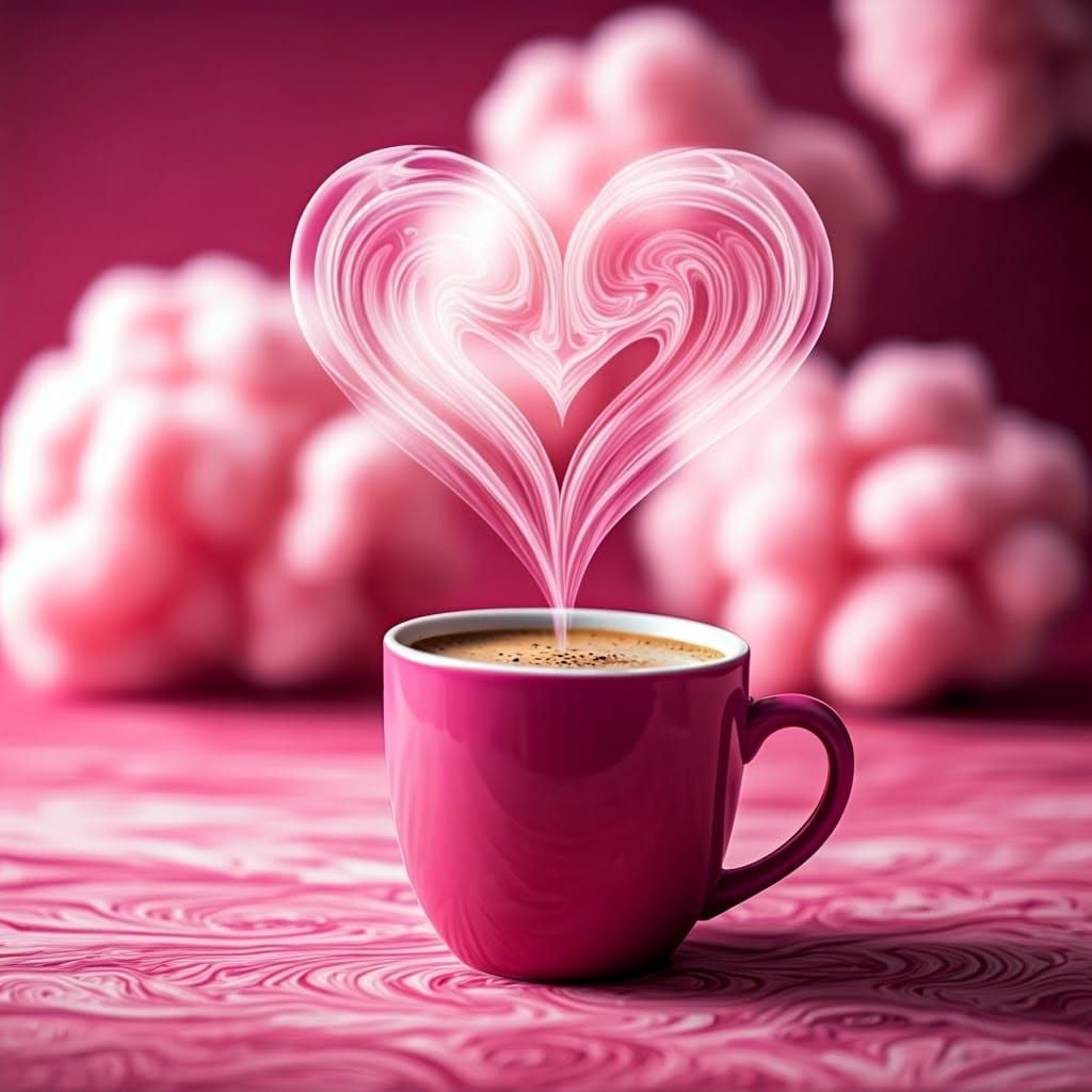 Pastel Wonderland Coffee Scene with Candyland Colors