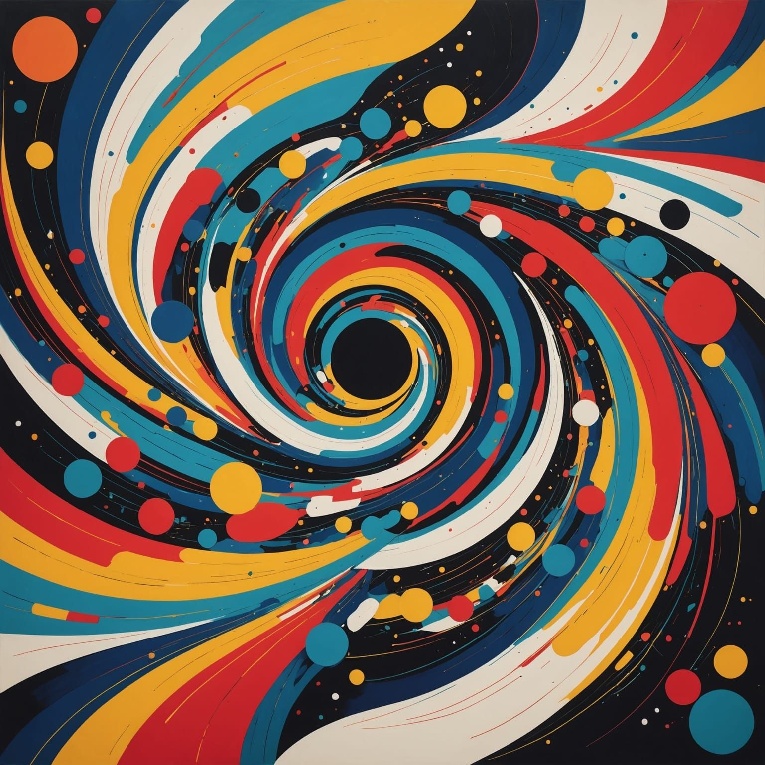 Abstract Sound Waves in Vibrant Digital Art