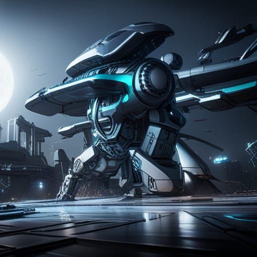 Futuristic Sci-Fi Kraken with Intricate Mech Details