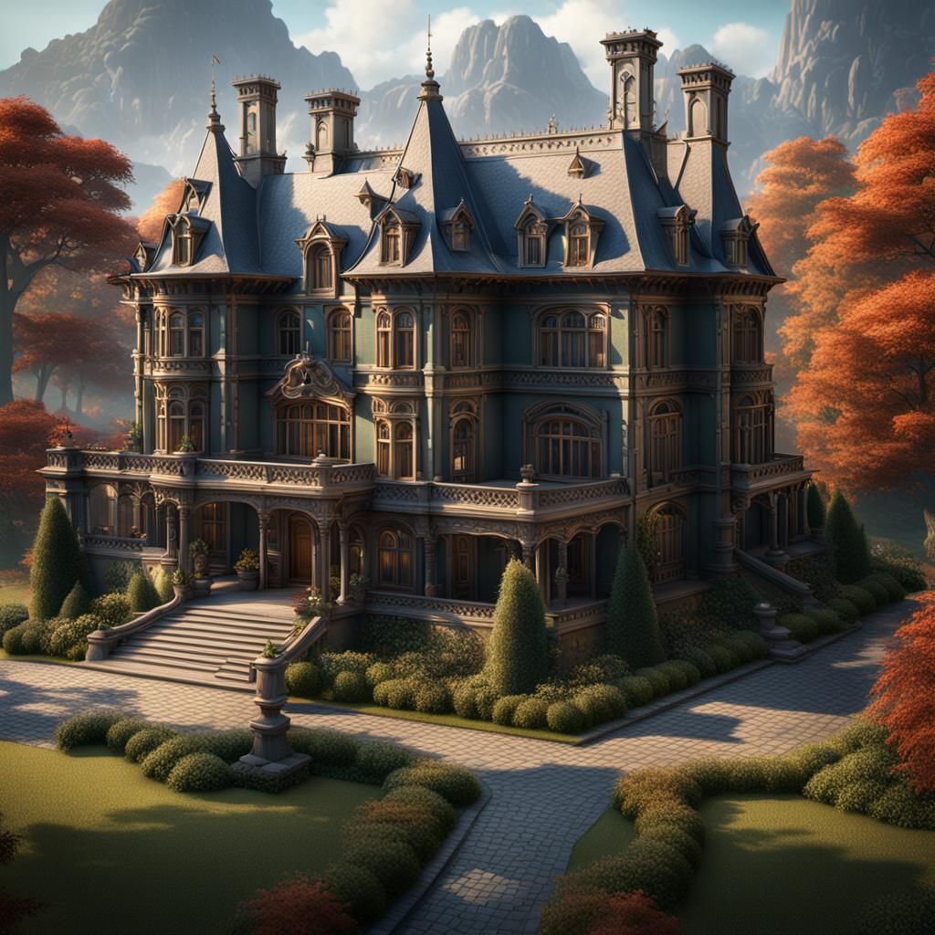 Luxury Mansion: Detailed Matte Painting in Unreal Engine