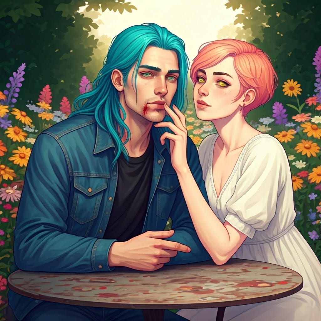 Neon Garden: A Digital Painting in Ash Thorp Style