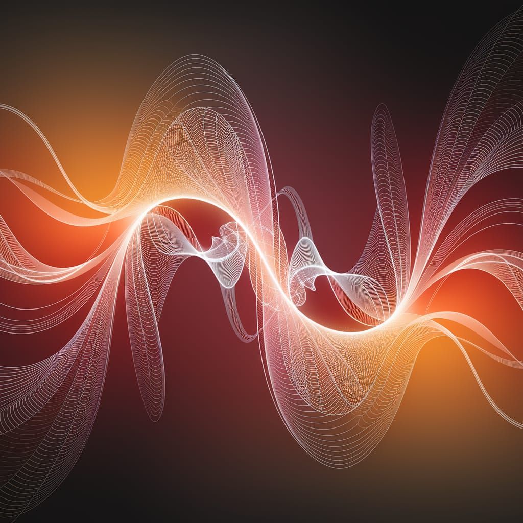 Vibrant Fractal Wave in Soft Light