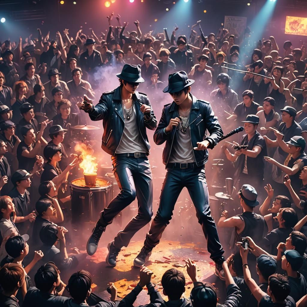 Gangster Smoothie Band: 3D Anime Neon Concert