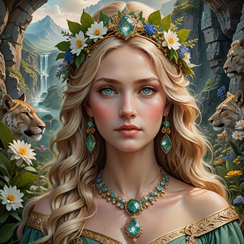 Goddess of Nature Revealed in Close Portrait