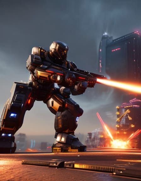 Giant Robot AI Generated Image