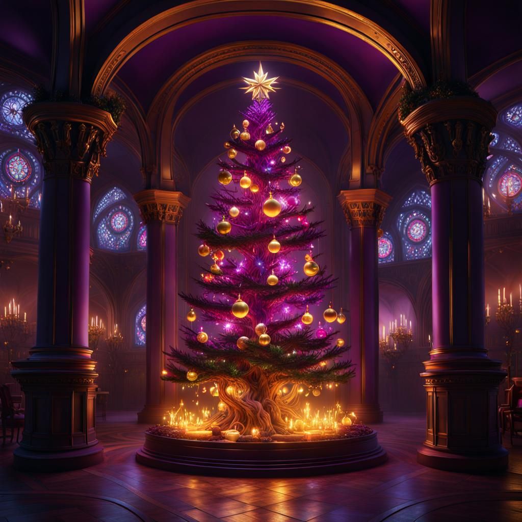 Dark Fantasy Christmas Tree Concept Art