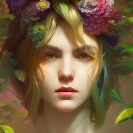 Detailed Portrait of a Secret Flower Garden