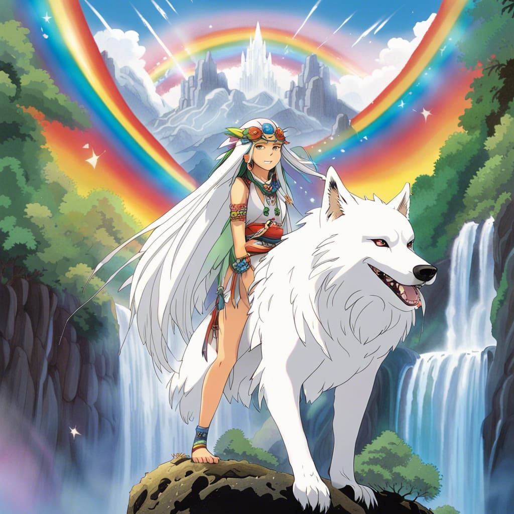 Rainbow Wolf Warrior