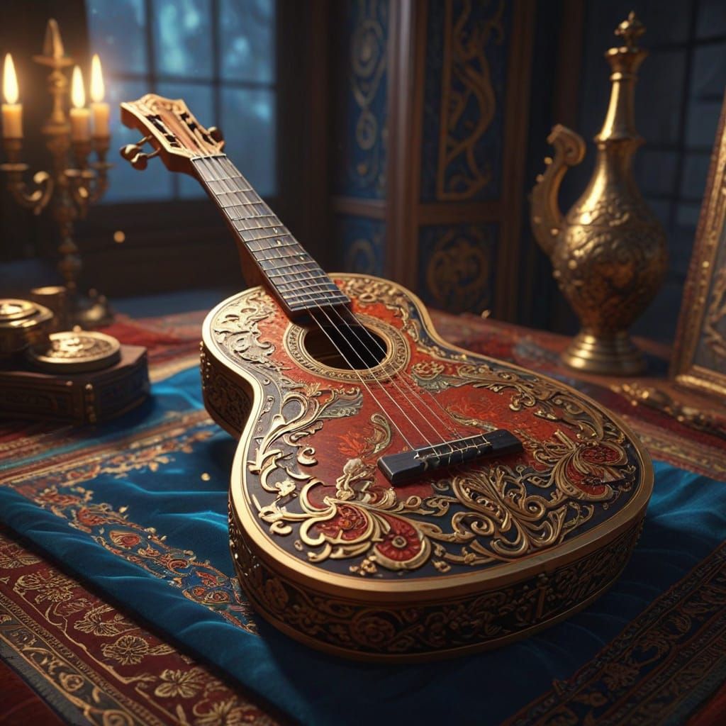 Vibrant Anime-Inspired Balalaika Concept Art