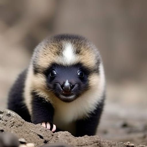 Cutest Fluffy Baby Animal with Tongue Sticking Out