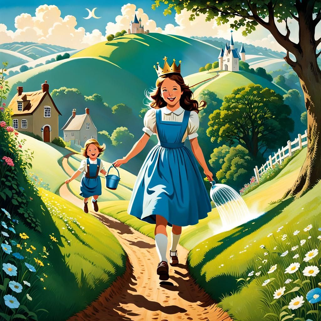 Magical Jack and Jill Nursery Rhyme Scene