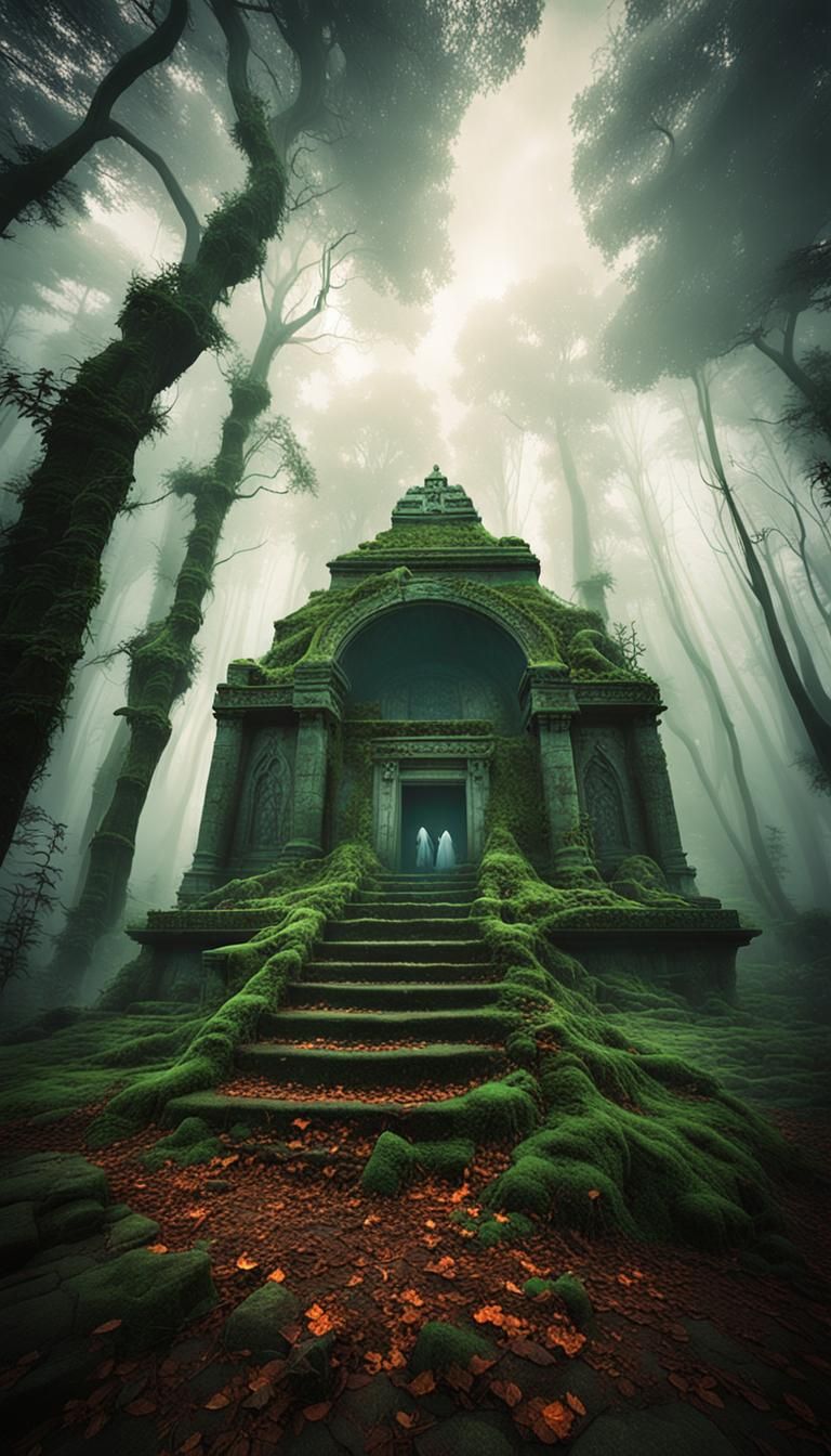 Lost Wizard Tomb in Ghostly Forest