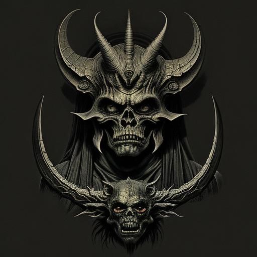 Grotesque Creatures Emerging from Darkness, Surreal Art