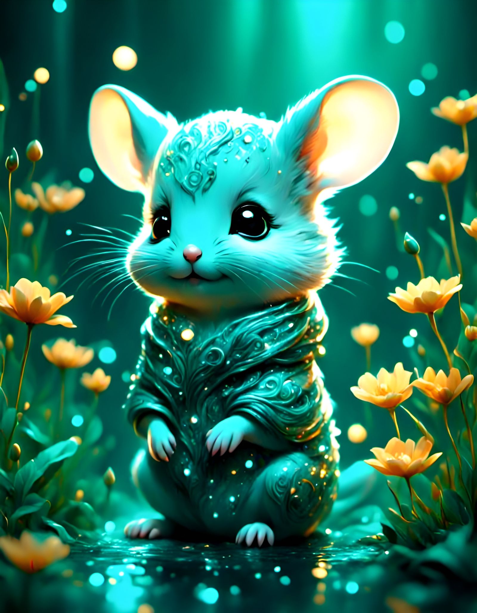 Adorable AI-Generated Mouse Image