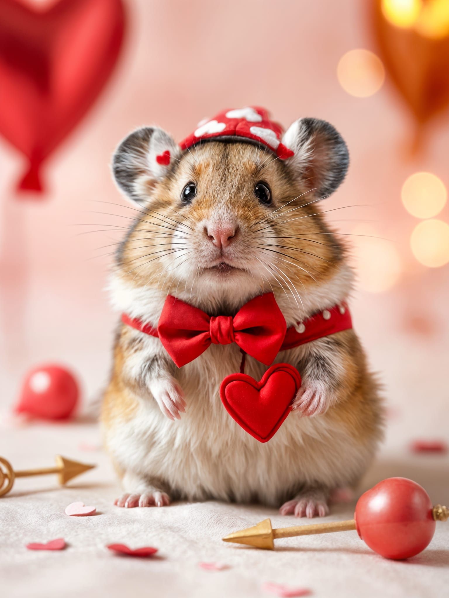 Hamster in Valentine's Costume: Professional Photography