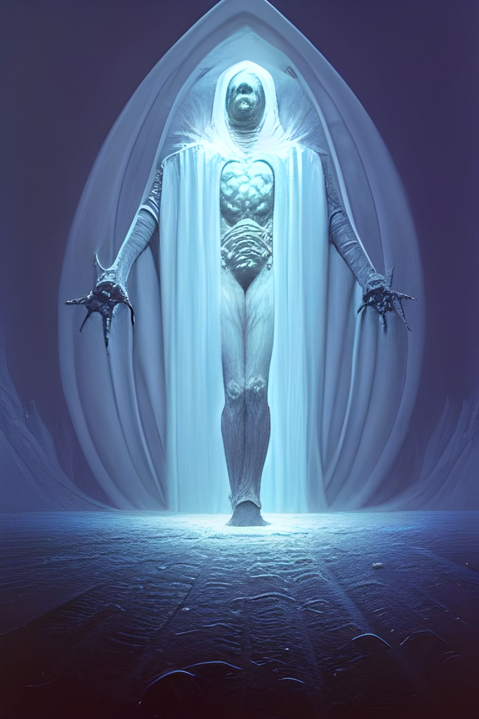 Priest of the Immaculate Ice in Heroic Fantasy Style