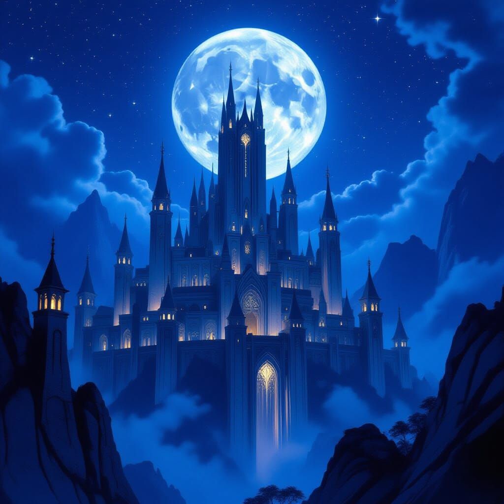 Minas Ithil Under Starlit Sky