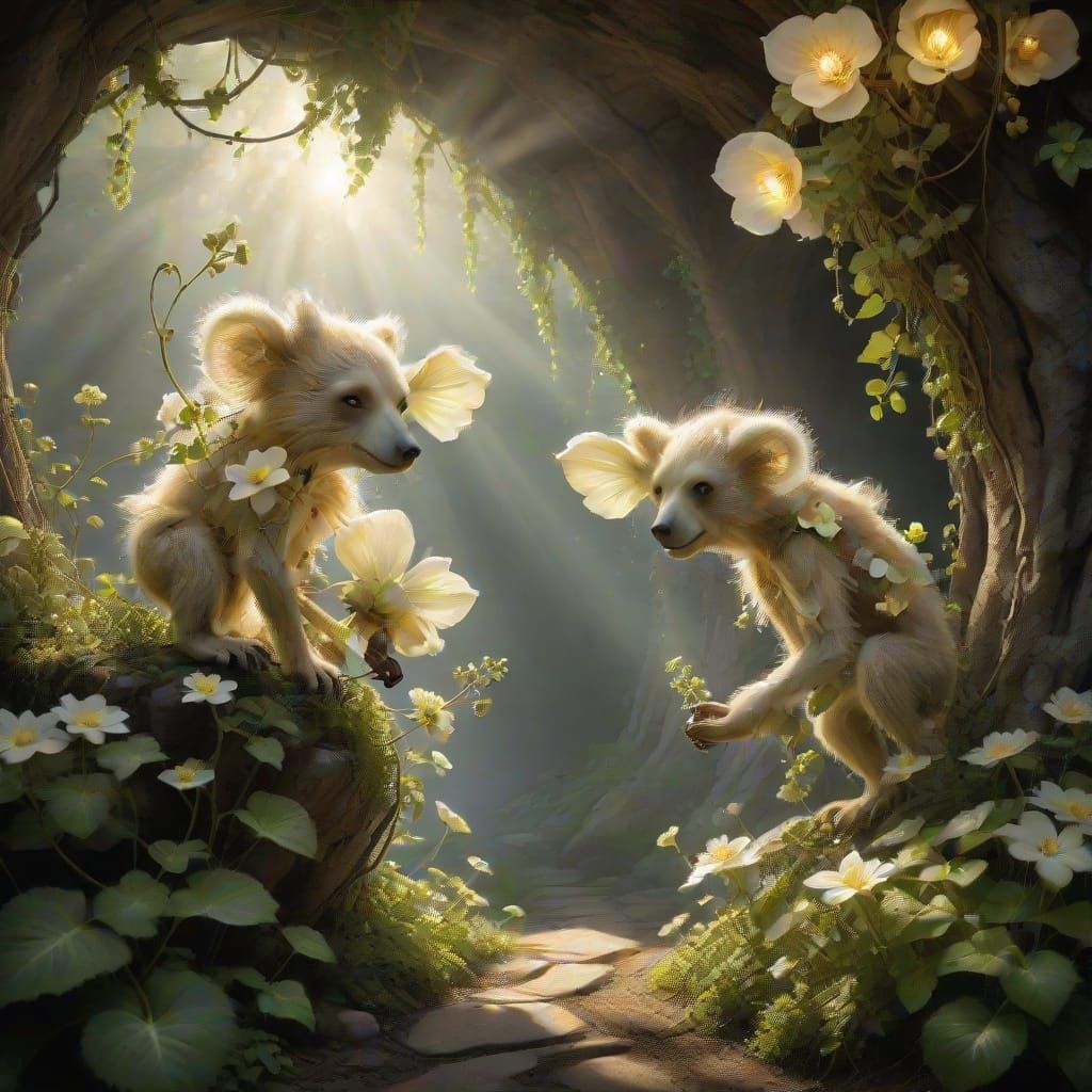 Luminous Fractal Forest in Vibrant Colors