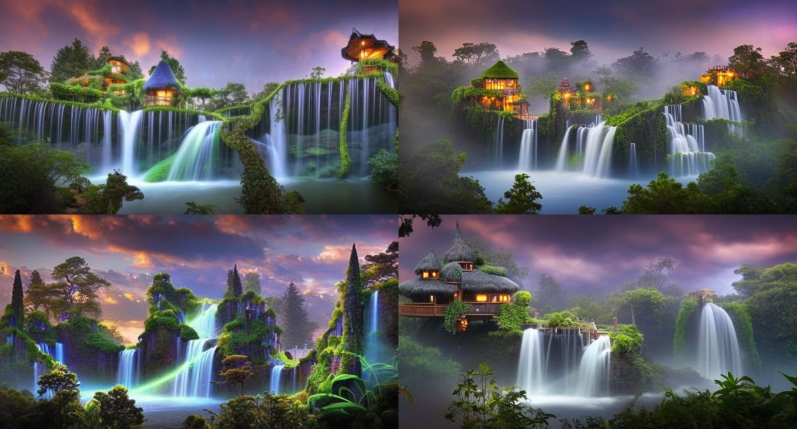 Magical Treehouse Mansion with Botanical Garden and Waterfal...