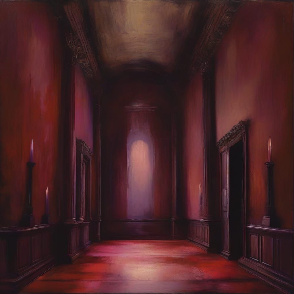 Surrealist Vampire in Masonic Lodge