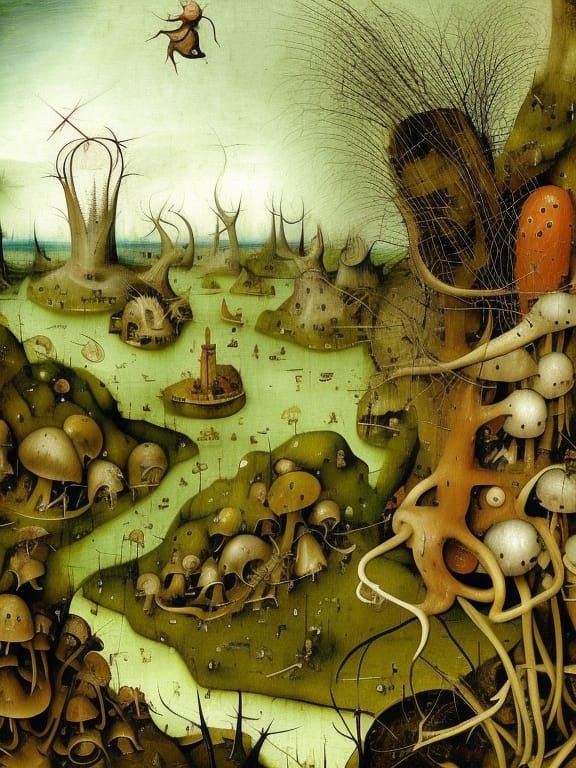 Post-Apocalyptic Landscape Inspired by Bosch and Brueghel