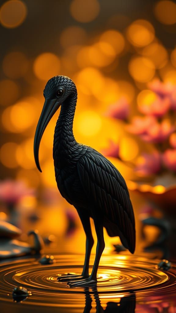 Egyptian spring time black ibis