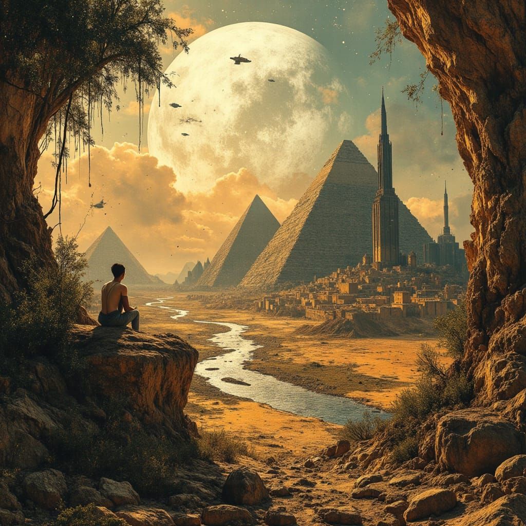 Afro-futuristic City on Alien Planet in Hyperrealistic Style