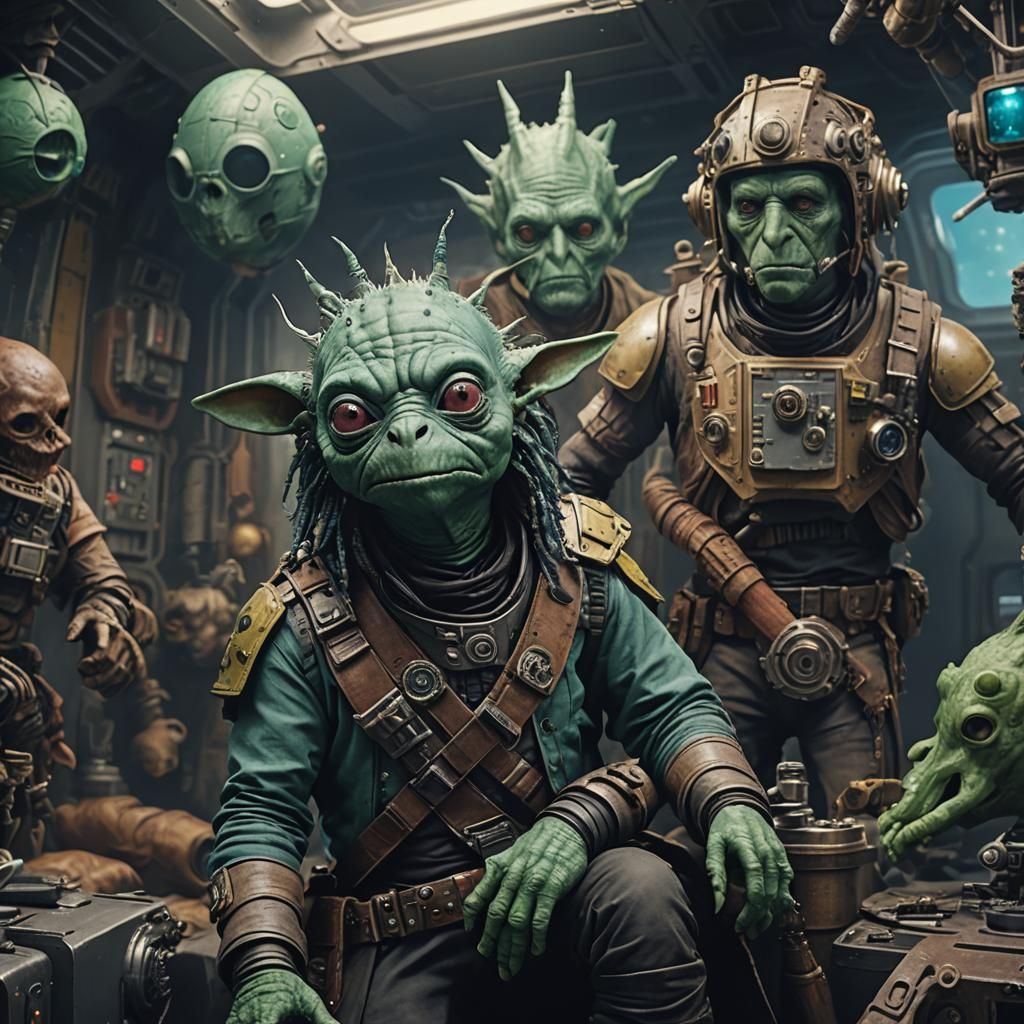 Epic Space Pirate Hybrid in Digital Matte Painting