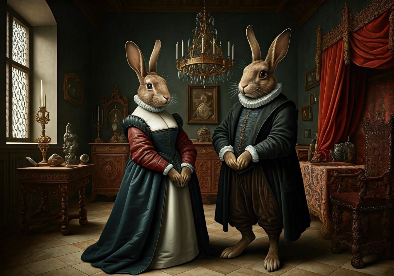 Luxurious Rabbits in 15th-Century Splendor