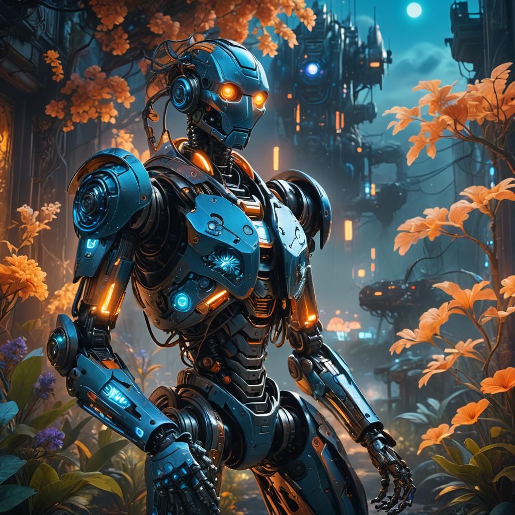Robot Returns to Fantastical World: Digital Painting