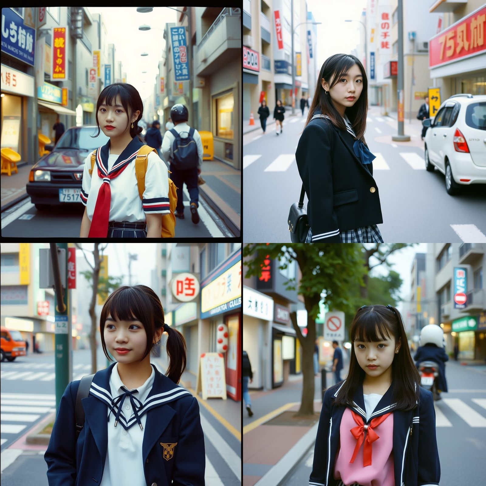 Tokyo Schoolgirl with Modified Dacia: 90s Lomo Film