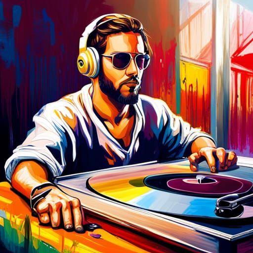 DJ Jesus in Graffiti Art Style