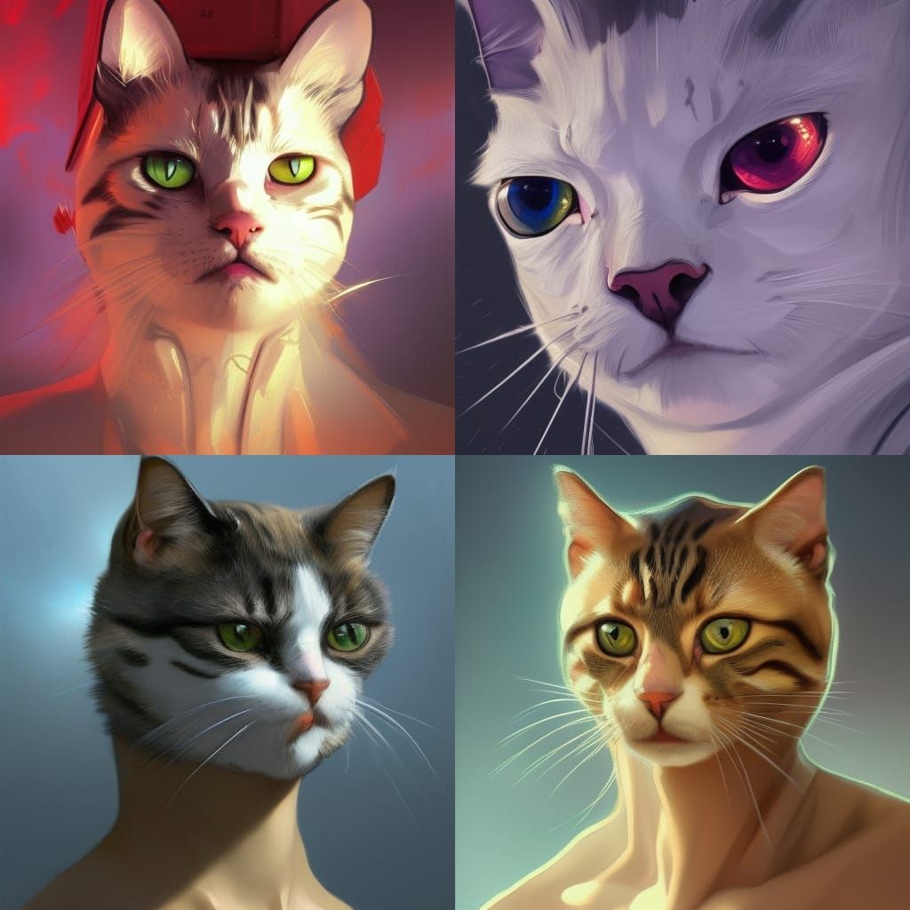 Cat in a Box: Hyperdetailed Art Portrait