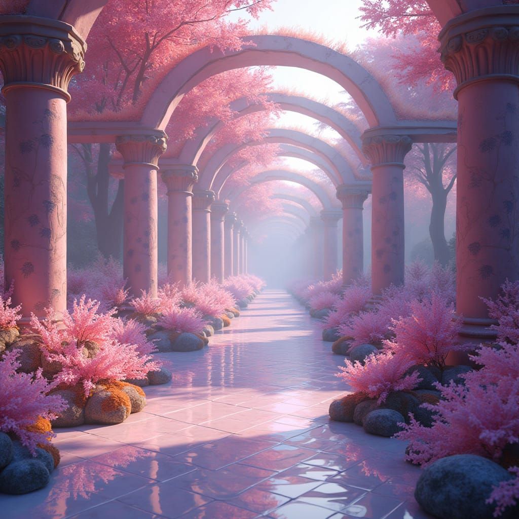 Vibrant Pastel Ornament Background in Retro Style