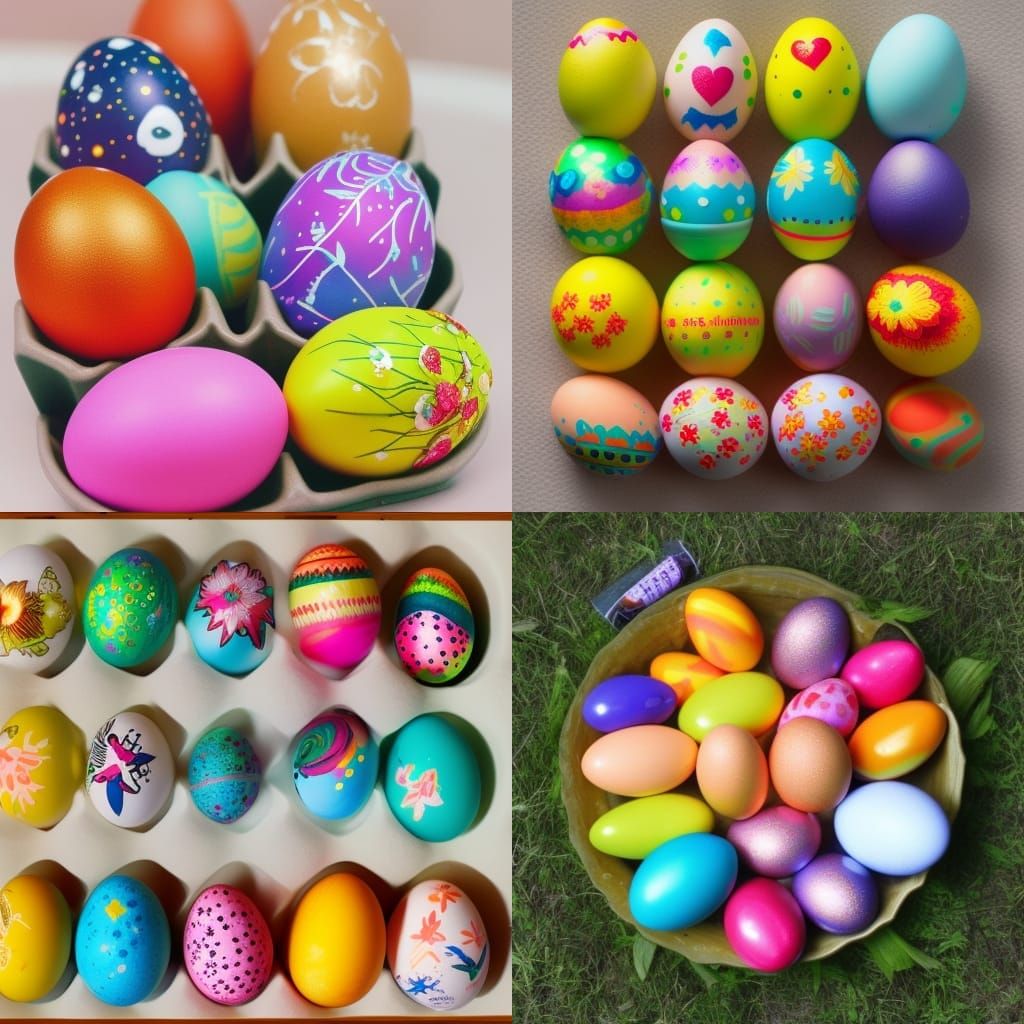 Decorated Eggs: AI Generated Image