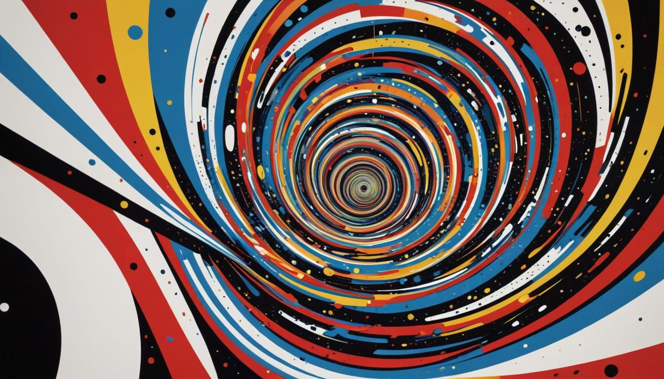 Whimsical Vortex of Recursive Blurbs in Pop-Art Style
