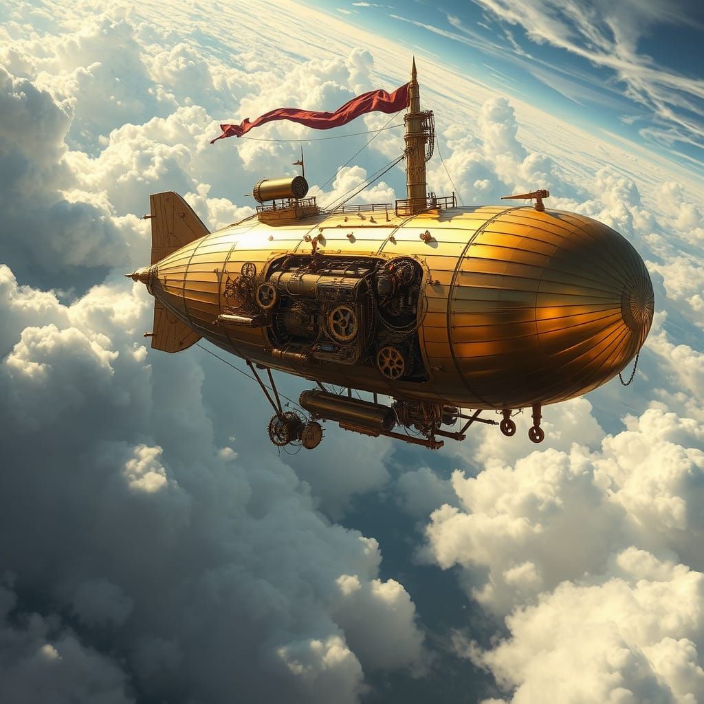 Steampunk Airship Soars Through Victorian-Inspired Skies