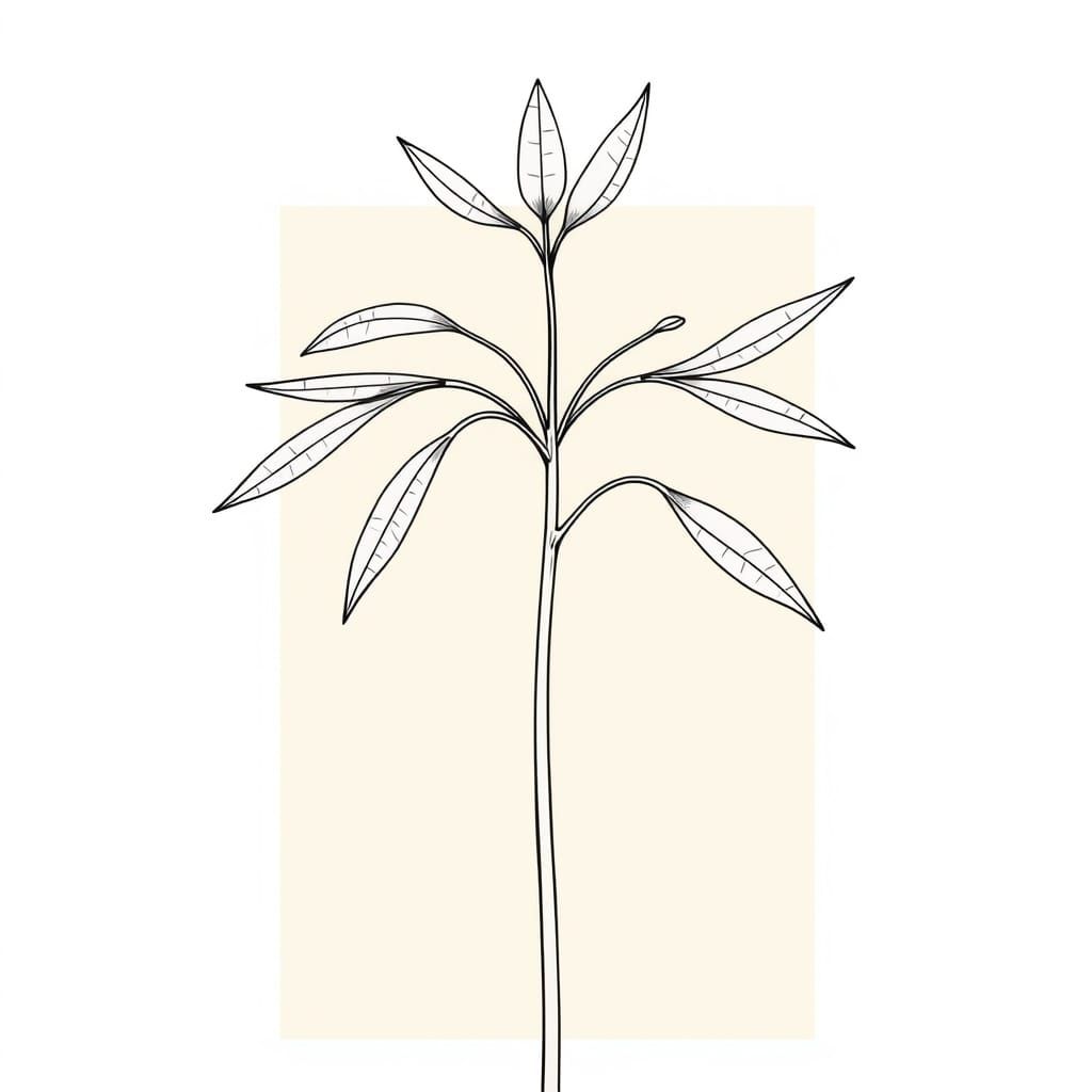 Elegant Botanical Illustration in Hyperrealistic Style