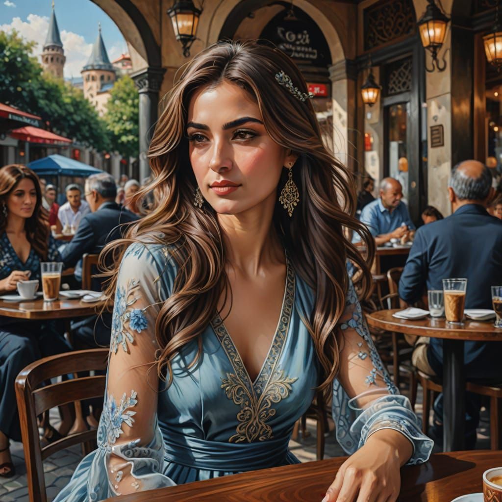 Turkish Beauty in Istanbul: Acrylic Painting