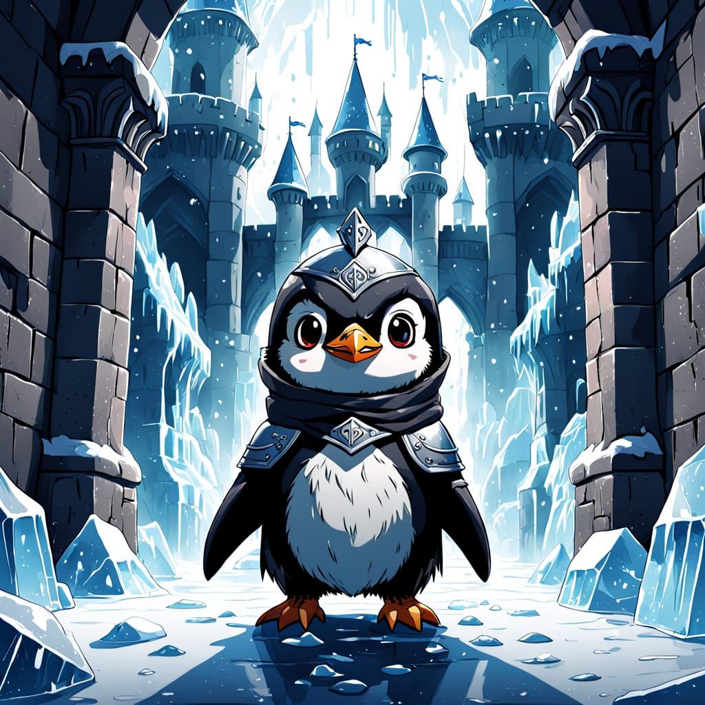 Chibi Knights in Icy Winter Castle