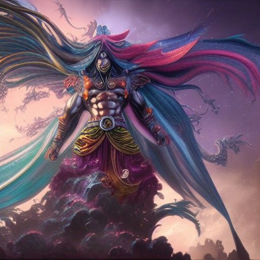 Detailed Matte Painting of Star Platinum