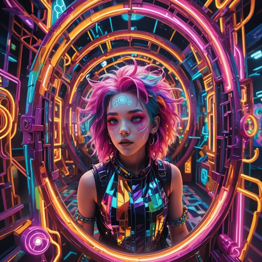 Spark in a Surreal Mirror Maze