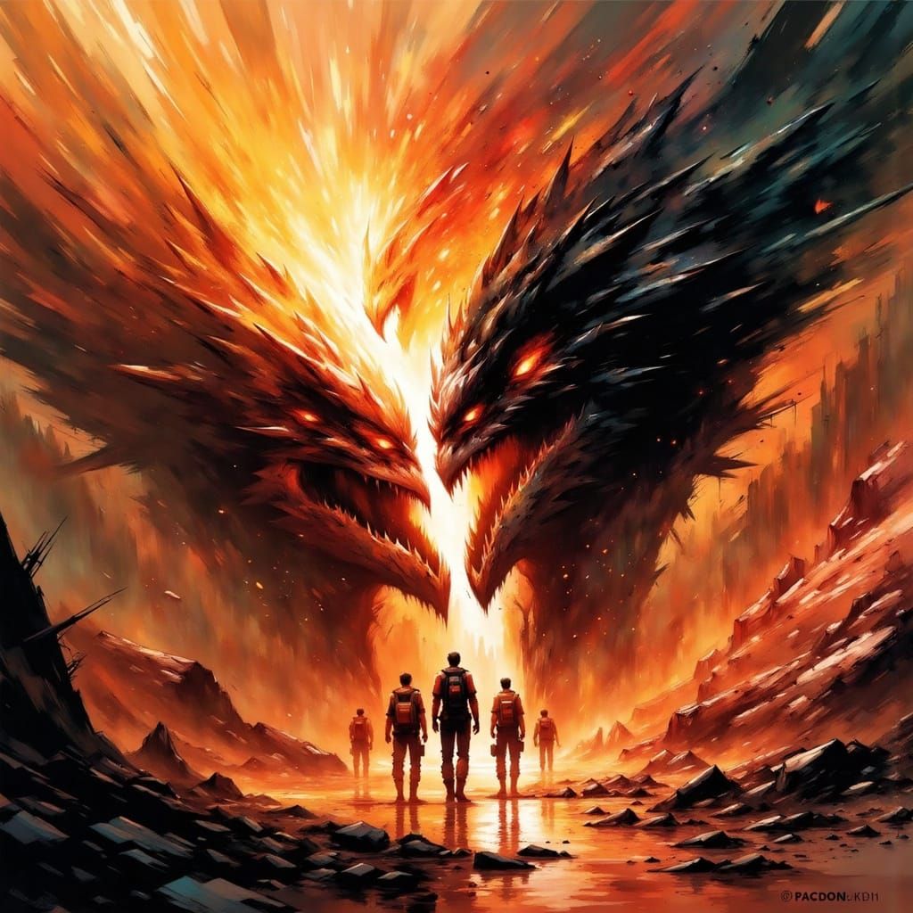 Divided Faith in a Fiery Crucible Concept Art