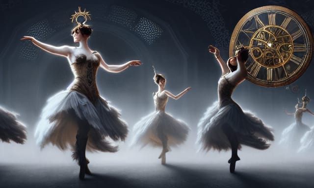 Steampunk Circus with Clockwork Lions and Ballerinas