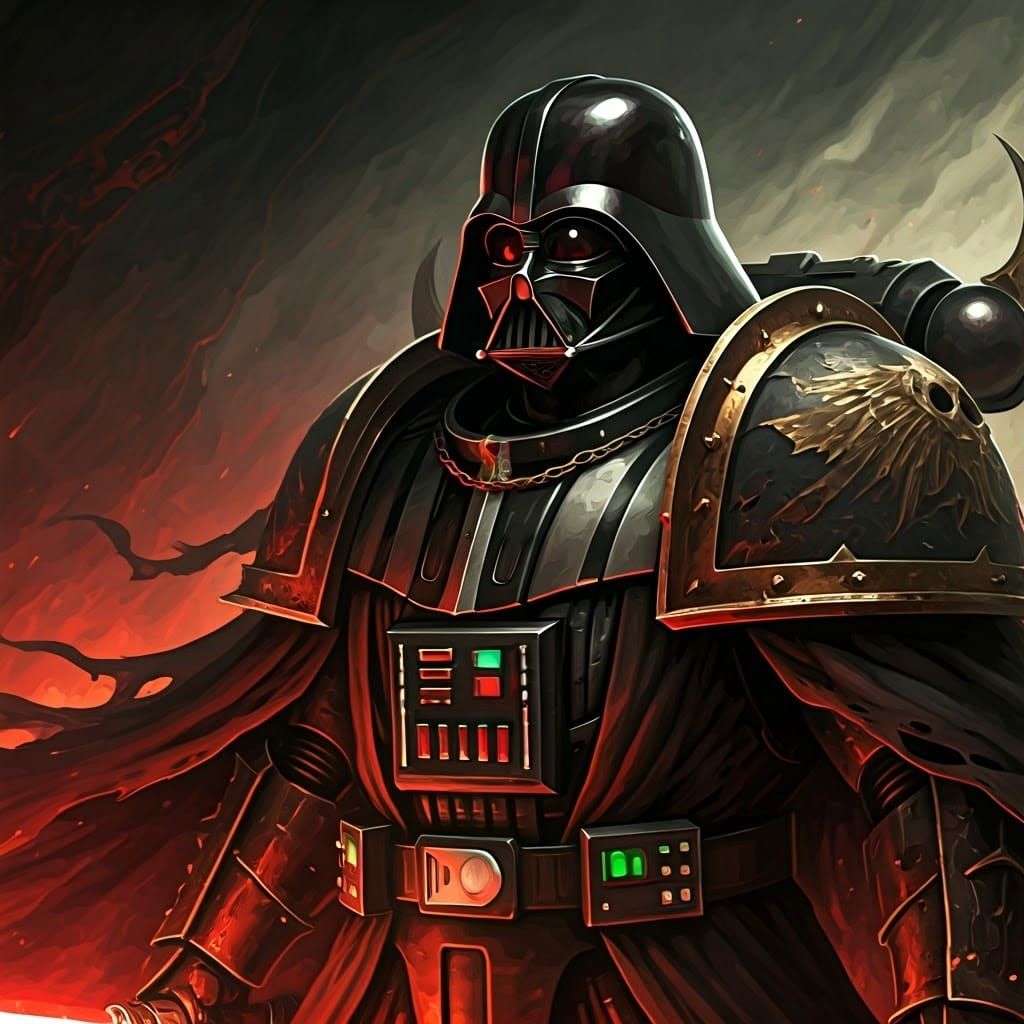 Darth Vader as Chaos Space Marine in Dark Fantasy