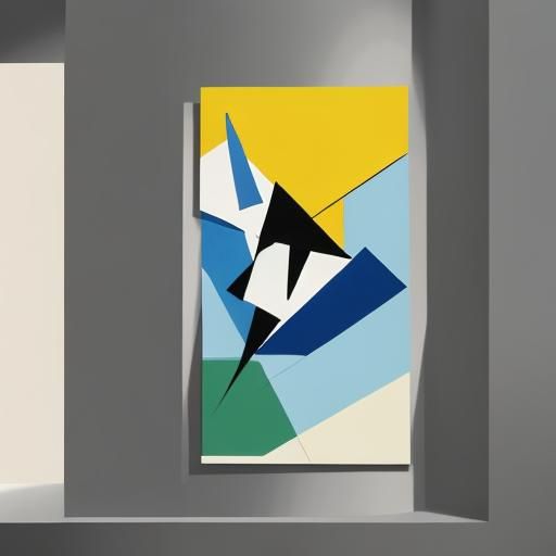 Cubist Bauhaus Fusion in Contrasting Colors
