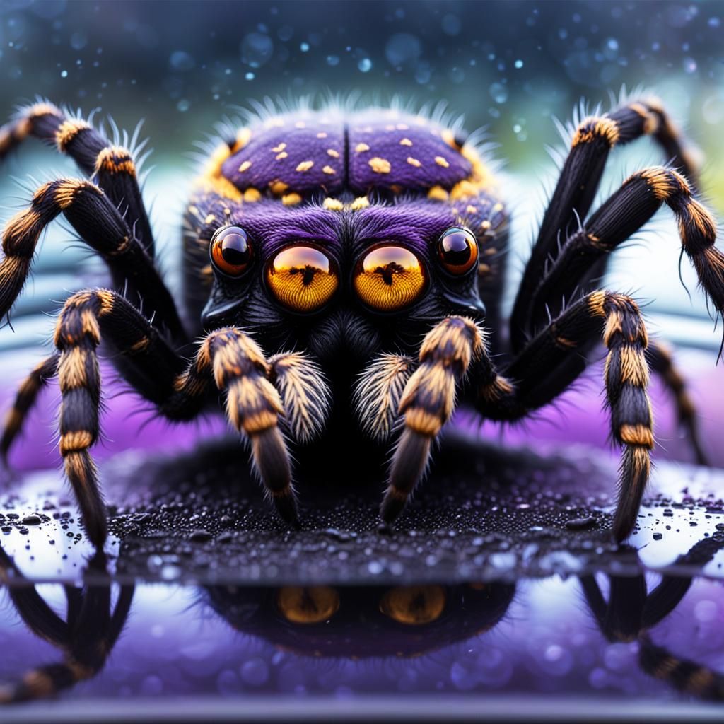 Purple tarantula scary but cute?